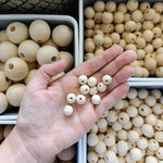 12mm Wood Beads (2.5mm Hole) - 10 Beads/pkg