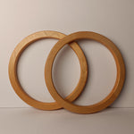 Pair of Wooden Bag Handle - Ring-shaped - Light Brown