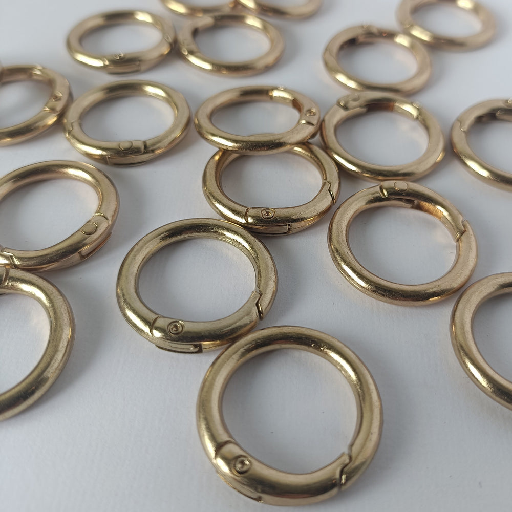 Spring Gate O Ring - Light Gold - 24mm