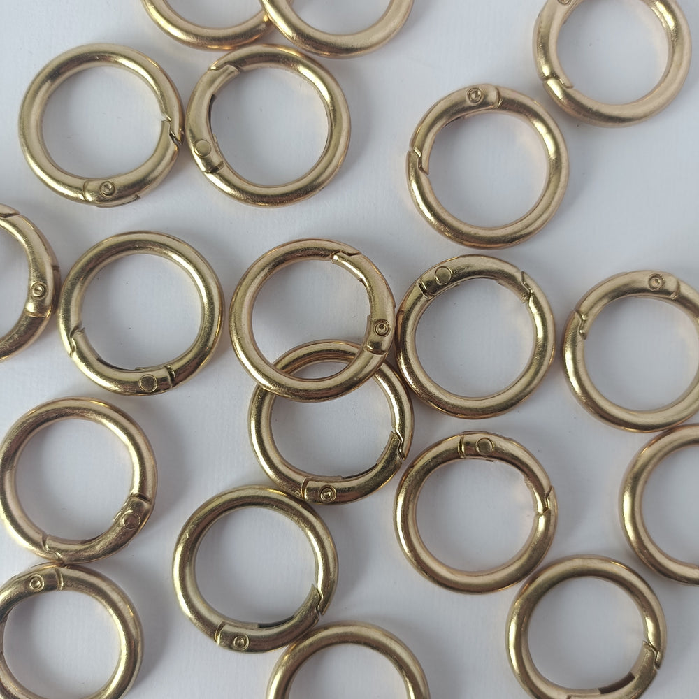 Spring Gate O Ring - Light Gold - 24mm