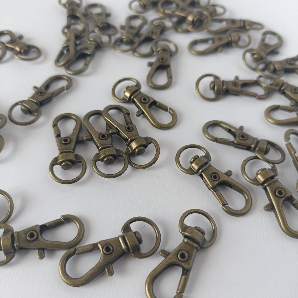 Swivel Lobster Claw Clasp - Antique Bronze