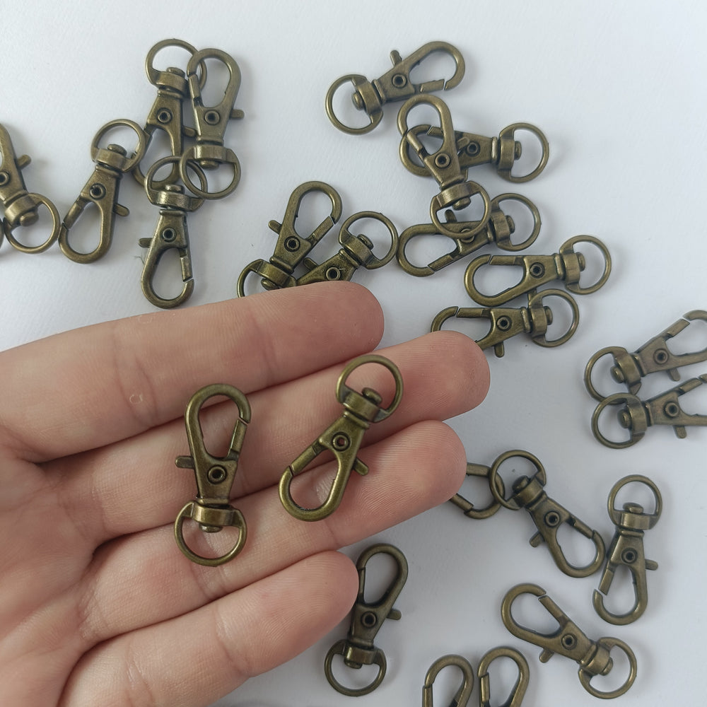 Swivel Lobster Claw Clasp - Antique Bronze