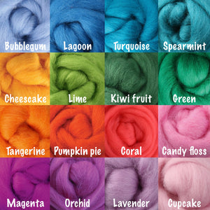 Dyed Corriedale Wool Roving