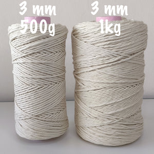 3mm Natural Cotton String