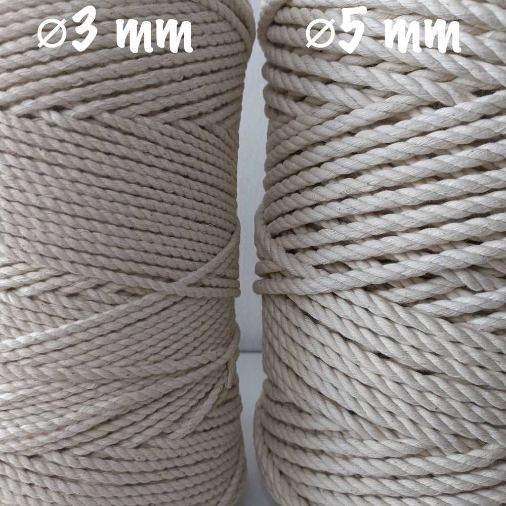 3mm Natural Cotton Rope