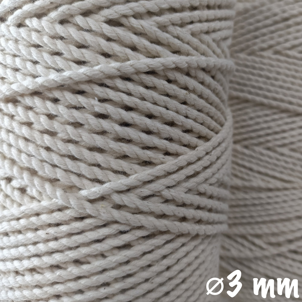 3mm Natural Cotton Rope