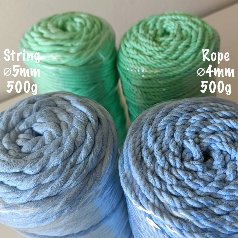 4mm Giza Cotton Coloured Rope