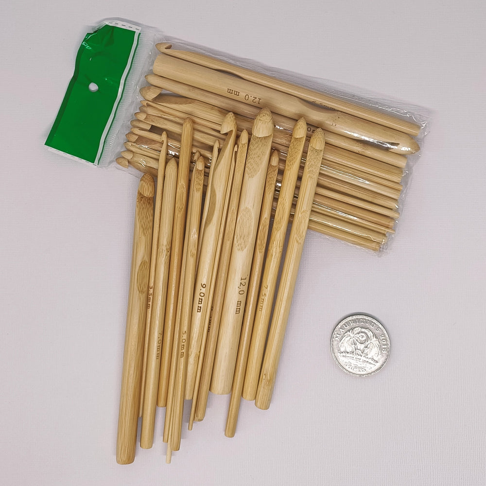 Set of 16 Bamboo Crochet Hook