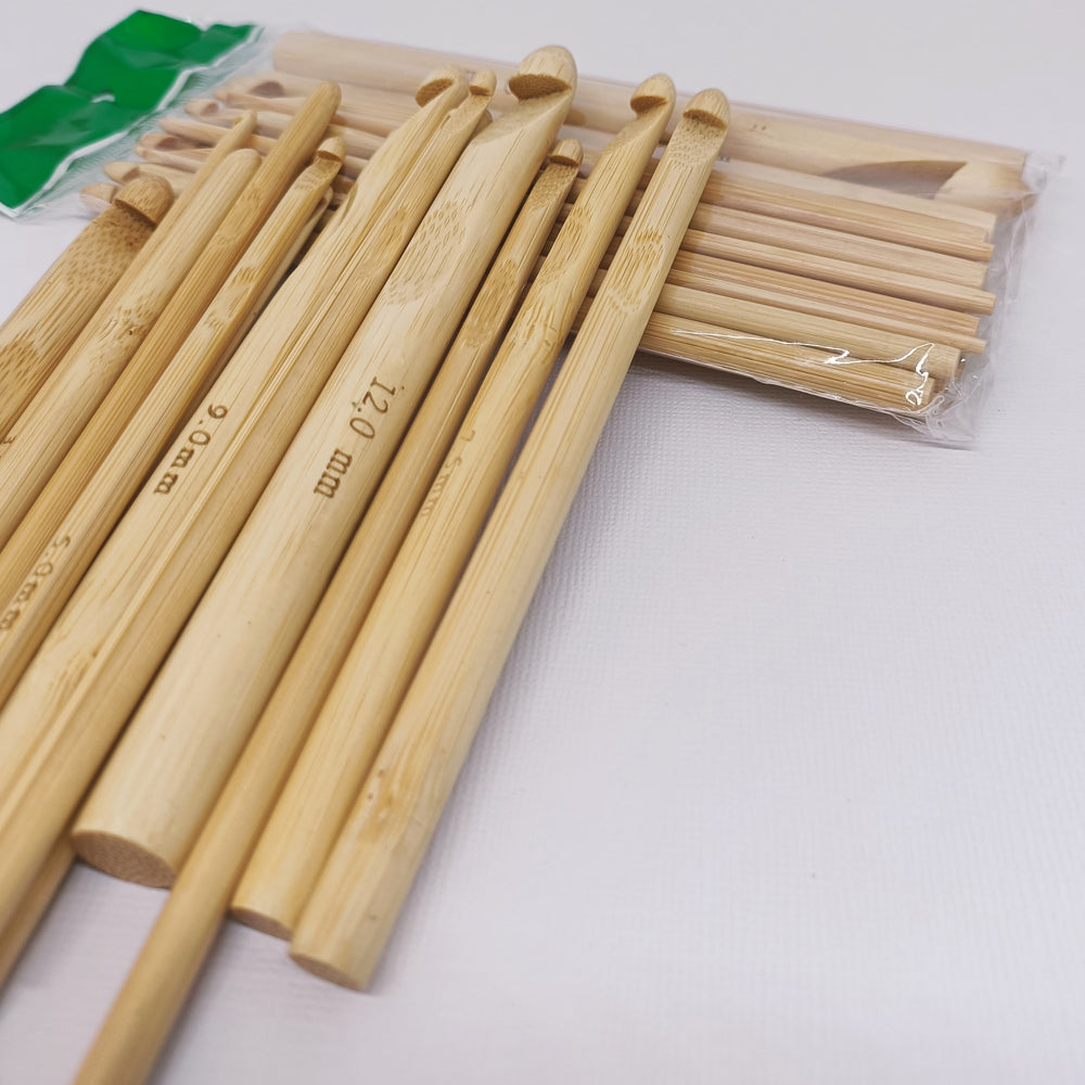 Set of 16 Bamboo Crochet Hook