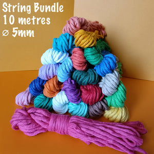 Coloured Rope or String Bundles