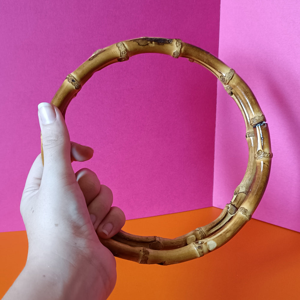 Pair of Bamboo Bag Handle - Ring-shaped